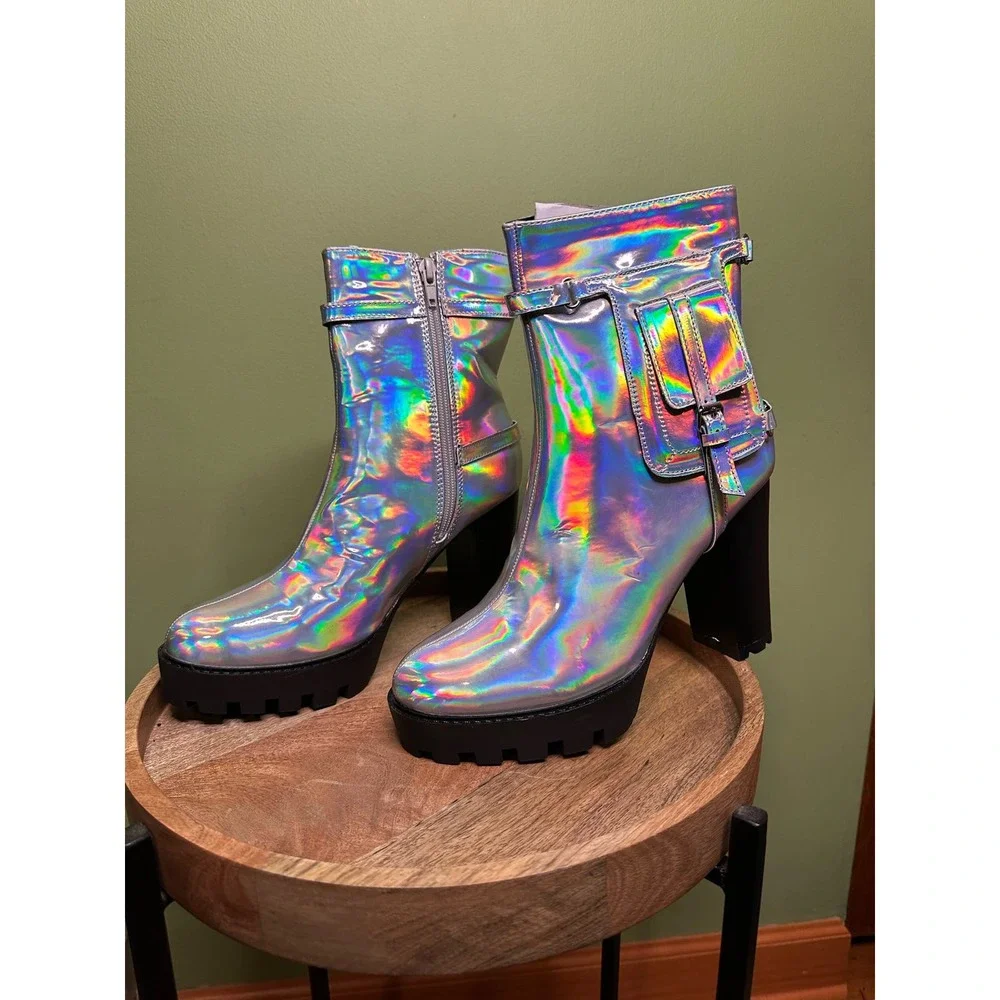 Yoki Elan Metallic Heeled Booties